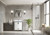 Lexora Ziva 30" White Single Vanity Cabinet, no Top and 28" Mirror