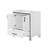 Lexora Ziva 30" White Single Vanity, Cultured Marble Top, White Square Sink and no Mirror