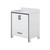 Lexora Ziva 30" White Single Vanity Cabinet, Cultured Marble Top, White Square Sink and no Mirror