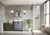 Lexora Ziva 30" Dark Grey Single Vanity Cabinet, Cultured Marble Top, White Square Sink and 28" Mirror w/ Faucet