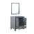 Lexora Ziva 30" Dark Grey Single Vanity, no Top and 28" Mirror