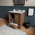 Lexora Ziva 30" Rustic Barnwood Single Vanity Cabinet, Cultured Marble Top, White Square Sink and 28" Mirror w/ Faucet