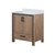 Lexora Ziva 30" Rustic Barnwood Single Vanity Cabinet, Cultured Marble Top, White Square Sink and no Mirror