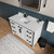 Lexora Ziva 48" White Single Vanity Cabinet, Cultured Marble Top, White Square Sink and 34" Mirror w/ Faucet