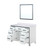 Lexora Ziva 48" White Single Vanity Cabinet, Cultured Marble Top, White Square Sink and 34" Mirror