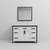 Lexora Ziva 48" White Single Vanity Cabinet, Cultured Marble Top, White Square Sink and 34" Mirror