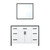 Lexora Ziva 48" White Single Vanity Cabinet, no Top and 34" Mirror