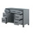 Lexora Ziva 48" Dark Grey Vanity Cabinet Cabinet Only