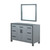 Lexora Ziva 48" Dark Grey Single Vanity Cabinet, no Top and 34" Mirror