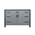 Lexora Ziva 48" Dark Grey Single Vanity, Cultured Marble Top, White Square Sink and no Mirror