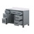 Lexora Ziva 48" Dark Grey Single Vanity Cabinet, Cultured Marble Top, White Square Sink and no Mirror