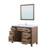 Lexora Ziva 48" Rustic Barnwood Single Vanity Cabinet, Cultured Marble Top, White Square Sink and 34" Mirror w/ Faucet
