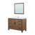 Lexora Ziva 48" Rustic Barnwood Single Vanity Cabinet, Cultured Marble Top, White Square Sink and 34" Mirror w/ Faucet
