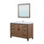 Lexora Ziva 48" Rustic Barnwood Single Vanity Cabinet, Cultured Marble Top, White Square Sink and 34" Mirror w/ Faucet