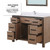 Lexora Ziva 48" Rustic Barnwood Single Vanity Cabinet, Cultured Marble Top, White Square Sink and 34" Mirror w/ Faucet