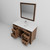 Lexora Ziva 48" Rustic Barnwood Single Vanity Cabinet, Cultured Marble Top, White Square Sink and 34" Mirror w/ Faucet