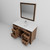 Lexora Ziva 48" Rustic Barnwood Single Vanity Cabinet, Cultured Marble Top, White Square Sink and 34" Mirror w/ Faucet