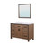 Lexora Ziva 48" Rustic Barnwood Single Vanity Cabinet, Cultured Marble Top, White Square Sink and 34" Mirror
