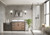 Lexora Ziva 48" Rustic Barnwood Single Vanity Cabinet, Cultured Marble Top, White Square Sink and 34" Mirror