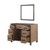 Lexora Ziva 48" Rustic Barnwood Single Vanity Cabinet, no Top and 34" Mirror