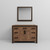 Lexora Ziva 48" Rustic Barnwood Single Vanity Cabinet, no Top and 34" Mirror
