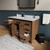 Lexora Ziva 48" Rustic Barnwood Single Vanity Cabinet, no Top and 34" Mirror