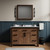 Lexora Ziva 48" Rustic Barnwood Single Vanity Cabinet, Cultured Marble Top, White Square Sink and no Mirror