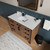 Lexora Ziva 48" Rustic Barnwood Single Vanity Cabinet, Cultured Marble Top, White Square Sink and no Mirror