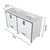 Lexora Ziva 60" White Double Vanity, Cultured Marble Top, White Square Sink and 22" Mirrors