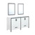 Lexora Ziva 60" White Double Vanity, no Top and 22" Mirrors