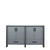 Lexora Ziva 60" Dark Grey Double Vanity, Cultured Marble Top, White Square Sink and no Mirror