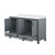 Lexora Ziva 60" Dark Grey Double Vanity Cabinet, Cultured Marble Top, White Square Sink and no Mirror