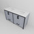 Lexora Ziva 60" Dark Grey Double Vanity Cabinet, Cultured Marble Top, White Square Sink and no Mirror