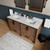 Lexora Ziva 60" Rustic Barnwood Double Vanity Cabinet, Cultured Marble Top, White Square Sink and 22" Mirrors