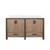 Lexora Ziva 60" Rustic Barnwood Double Vanity Cabinet, Cultured Marble Top, White Square Sink and no Mirror