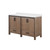 Lexora Ziva 60" Rustic Barnwood Double Vanity Cabinet, Cultured Marble Top, White Square Sink and no Mirror