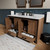 Lexora Ziva 60" Rustic Barnwood Double Vanity Cabinet, Cultured Marble Top, White Square Sink and no Mirror
