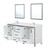 Lexora Ziva 72" White Double Vanity Cabinet, Cultured Marble Top, White Square Sink and 30" Mirrors w/ Faucet