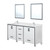 Lexora Ziva 72" White Double Vanity Cabinet, Cultured Marble Top, White Square Sink and 30" Mirrors w/ Faucet