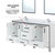 Lexora Ziva 72" White Double Vanity Cabinet, Cultured Marble Top, White Square Sink and 30" Mirrors w/ Faucet