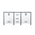 Lexora Ziva 72" White Vanity Cabinet Cabinet Only