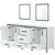 Lexora Ziva 72" White Double Vanity, no Top and 30" Mirrors