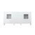 Lexora Ziva 72" White Double Vanity, no Top and 30" Mirrors