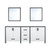 Lexora Ziva 72" White Double Vanity Cabinet, no Top and 30" Mirrors Lexora Ziva 72" White Double Vanity Cabinet, no Top and 30" Mirrors