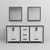 Lexora Ziva 72" White Double Vanity Cabinet, no Top and 30" Mirrors