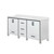 Lexora Ziva 72" White Double Vanity Cabinet, Cultured Marble Top, White Square Sink and no Mirror Lexora Ziva 72" White Double Vanity Cabinet, Cultured Marble Top, White Square Sink and no Mirror