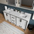 Lexora Ziva 72" White Double Vanity Cabinet, Cultured Marble Top, White Square Sink and no Mirror