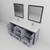 Lexora Ziva 72" Dark Grey Double Vanity Cabinet, Cultured Marble Top, White Square Sink and 30" Mirrors w/ Faucet