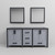 Lexora Ziva 72" Dark Grey Double Vanity Cabinet, no Top and 30" Mirrors