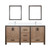 Lexora Ziva 72" Rustic Barnwood Double Vanity Cabinet, Cultured Marble Top, White Square Sink and 30" Mirrors w/ Faucet